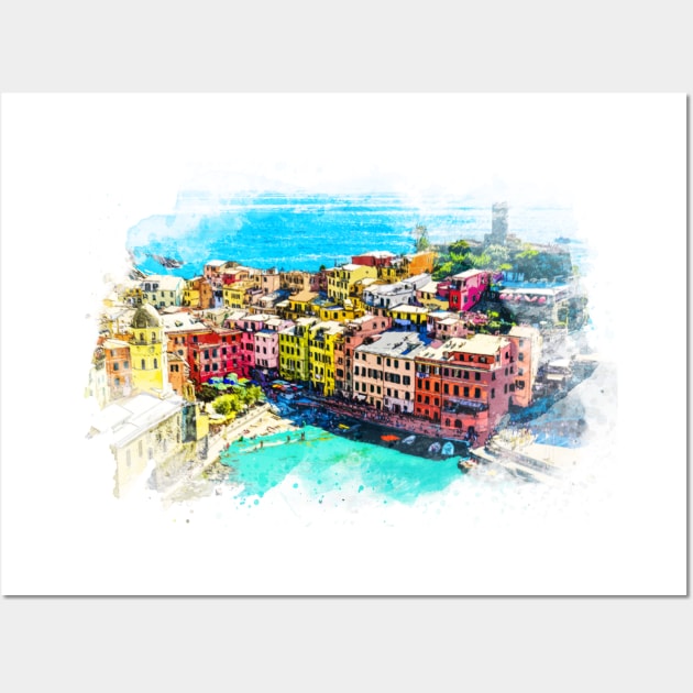 Cinque Terre Italian Riviera coastline Italy Liguria Wall Art by Naumovski